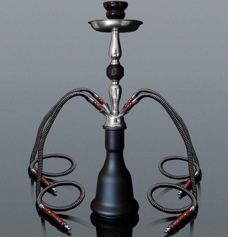 Hookah fekete vízipipa 4 csöves 52 cm